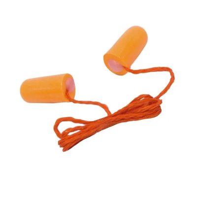 Protectores Auditivos Tipo Tapon Autoexpandible Desechable con Cordón Steelpro