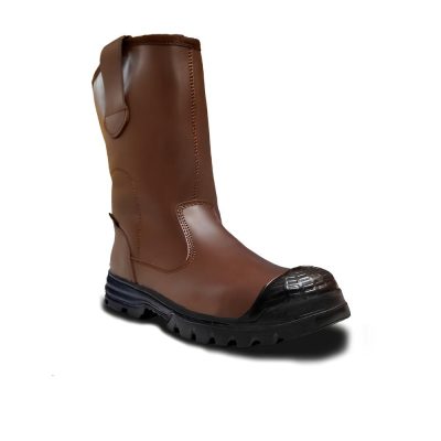 Bota campera chocolate reforzado lustrable FAJ