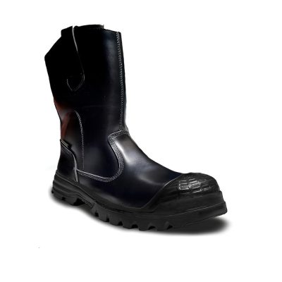 Bota campera negro reforzado lustrable FAJ