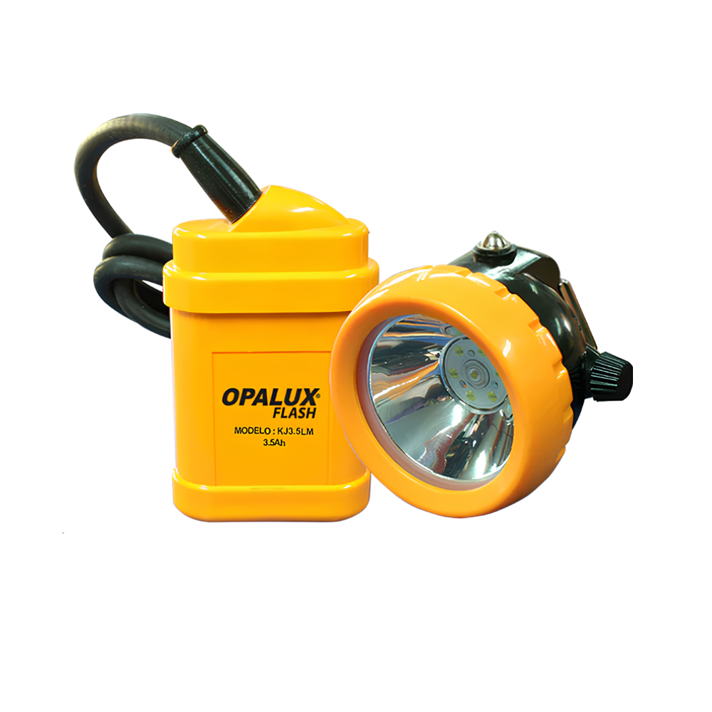 Linterna Minera Opalux 25 Hrs 1 LED Alta 6 LED Baja 35A KJ3.5LM