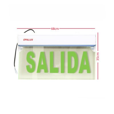 Señalización Acrílico Salida OP 297 Opalux